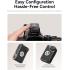 Hollyland Lark M2S Combo (Camera RX+USB-C RX+ Lightning Cable) Wireless Microphone for iPhone/Camera/Android/PC, Titanium Clip, Noise Cancelling, 30H Use, Vlog, Interview, Content Creation - Black